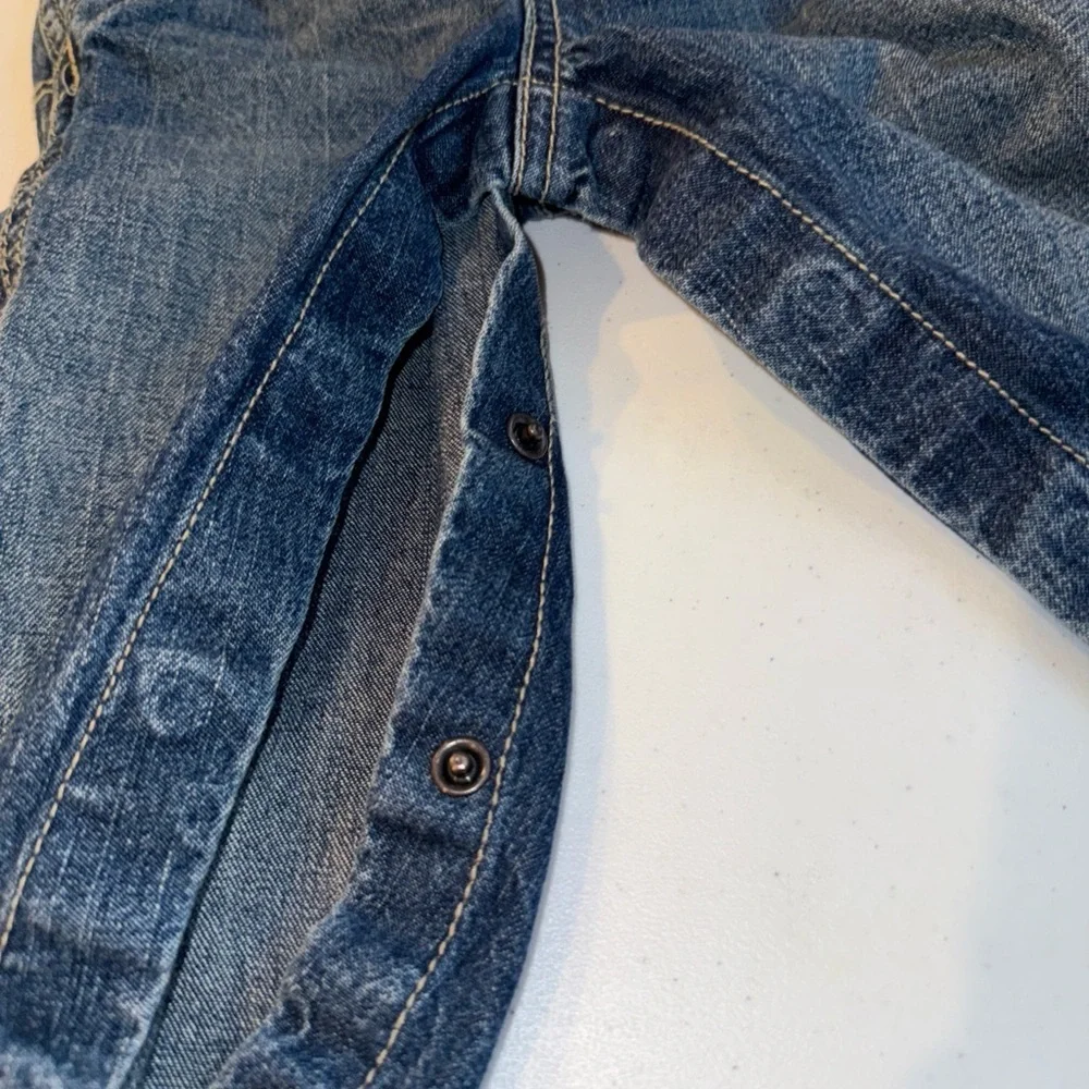 Vintage Oshkosh B'Gosh Denim Overalls‎ 12 Months Baby Made in USA Blue Jean